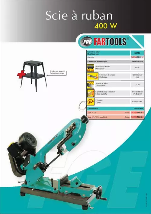 Mode d'emploi FARTOOLS SR 115