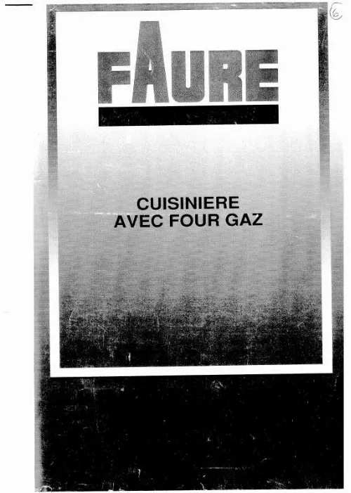 Mode d'emploi FAURE CCG613W