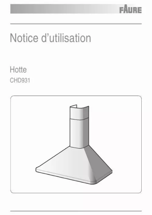 Mode d'emploi FAURE CHD931W