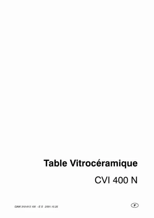 Mode d'emploi FAURE CVI400N