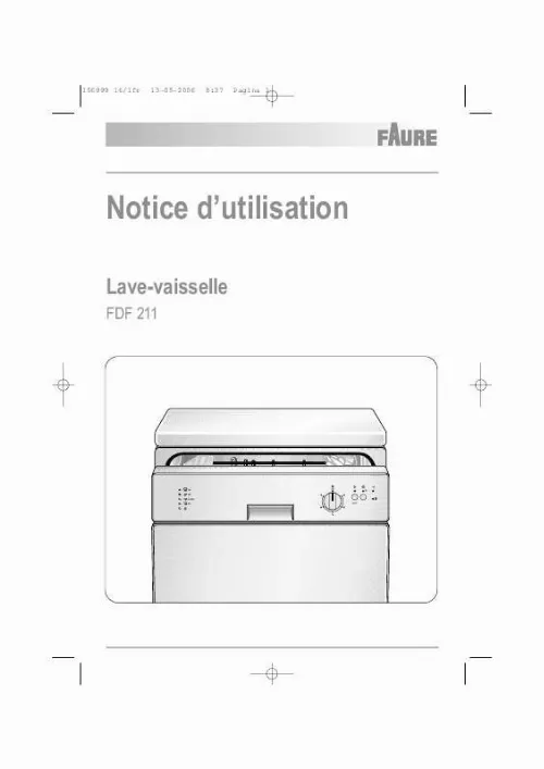 Mode d'emploi FAURE FDF211