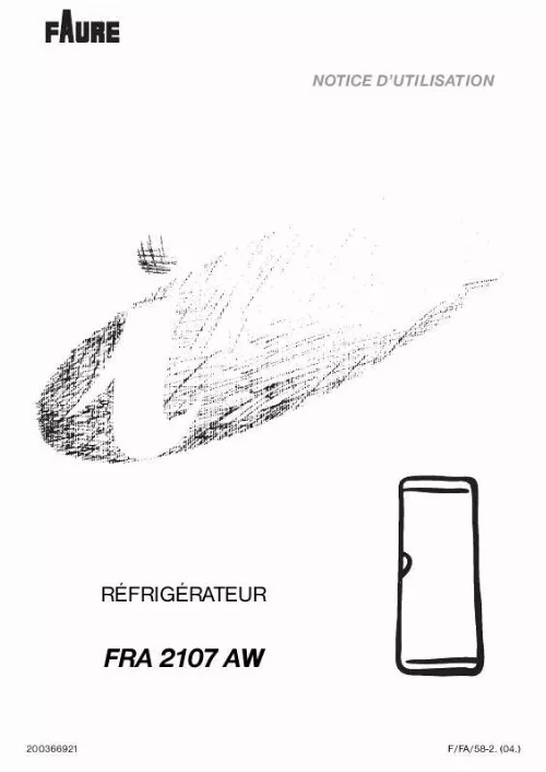 Mode d'emploi FAURE FRA 2107 AW