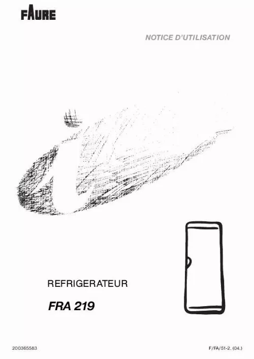 Mode d'emploi FAURE FRA 219