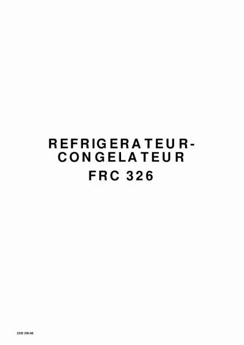 Mode d'emploi FAURE FRC326M