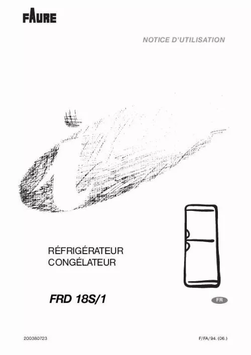 Mode d'emploi FAURE FRD18S-1