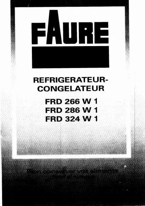 Mode d'emploi FAURE FRD268W