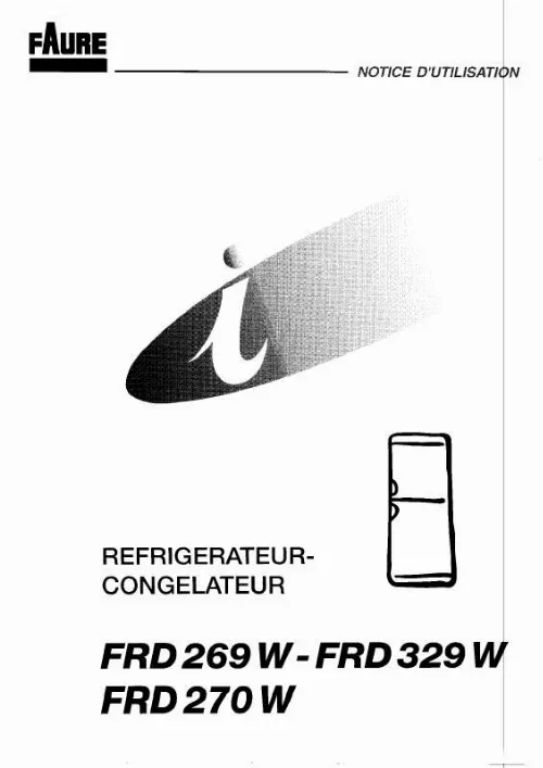 Mode d'emploi FAURE FRD270W