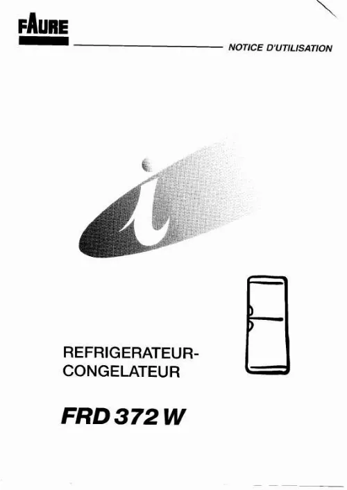 Mode d'emploi FAURE FRD372W