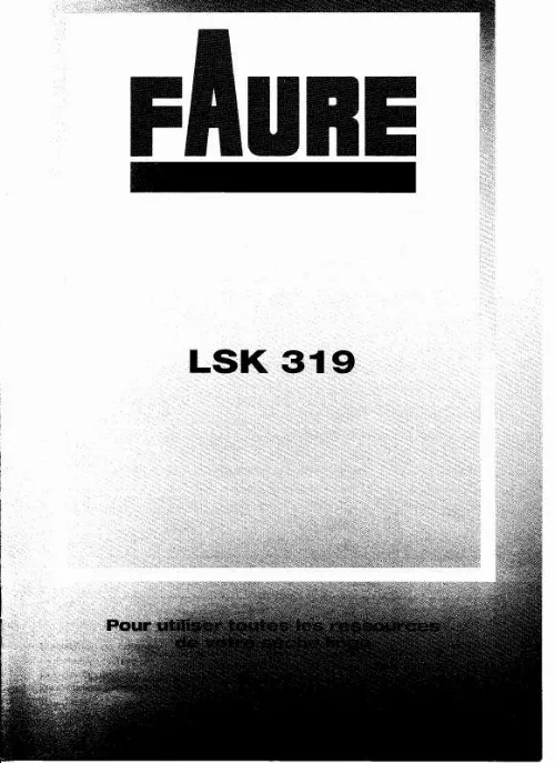 Mode d'emploi FAURE LSK319