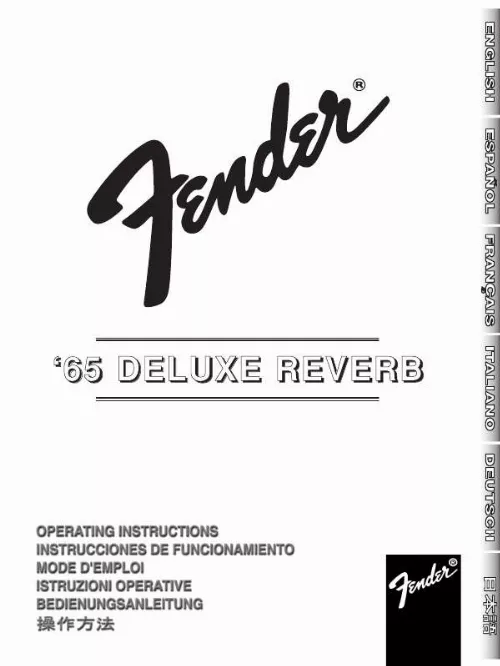 Mode d'emploi FENDER 65 DELUXE REVERB