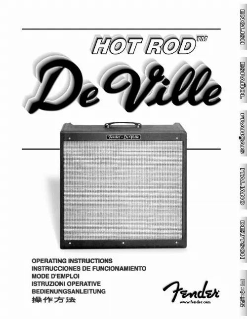 Mode d'emploi FENDER HOT ROD DEVILLE