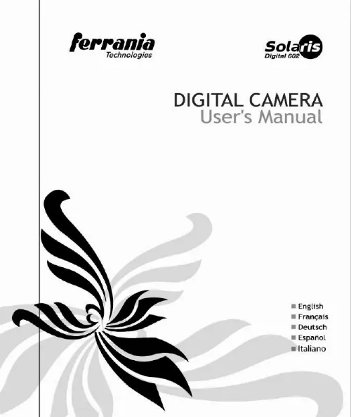 Mode d'emploi FERRANIA SOLARIS DIGITAL 602