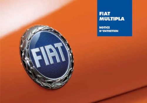 Mode d'emploi FIAT MULTIPLA