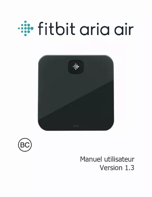 Mode d'emploi FITBIT ARIA AIR