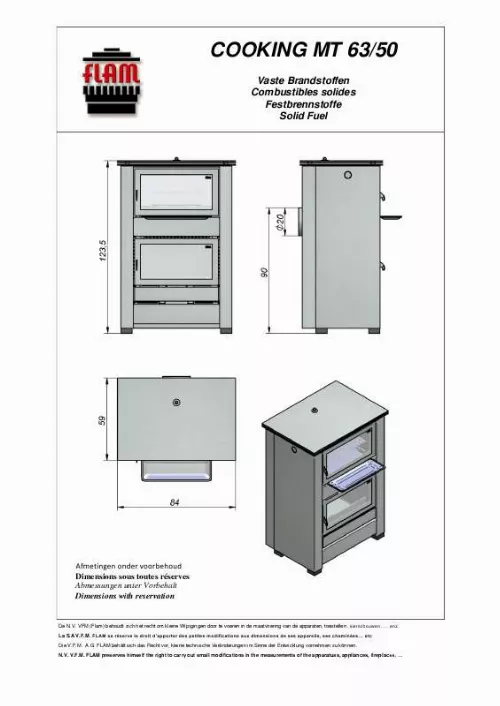 Mode d'emploi FLAM COOKING MT 63-50