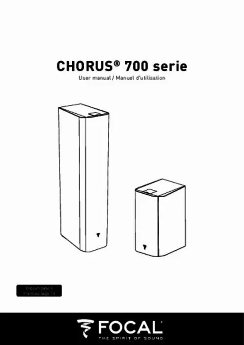 Mode d'emploi FOCAL CHORUS 706