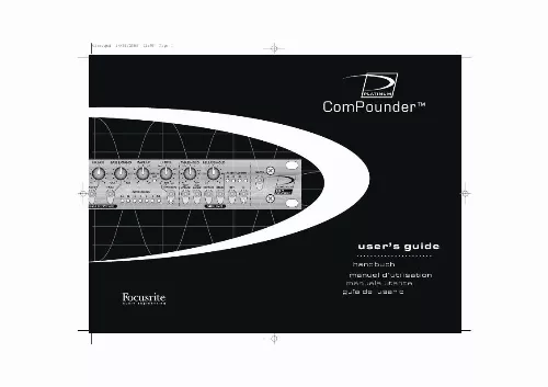 Mode d'emploi FOCUSRITE COMPOUNDER