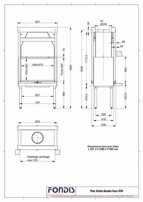 Mode d'emploi FONDIS STELLA DOUBLE FACE