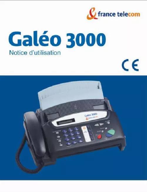 Mode d'emploi FRANCE TELECOM GALEO 3000