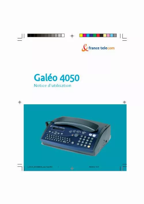 Mode d'emploi FRANCE TELECOM GALEO 4050