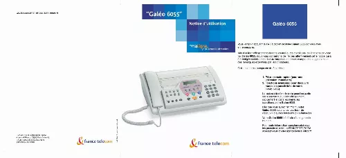 Mode d'emploi FRANCE TELECOM GALEO 6055