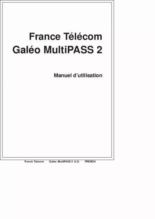 Mode d'emploi FRANCE TELECOM GALEO MULTIPASS 2