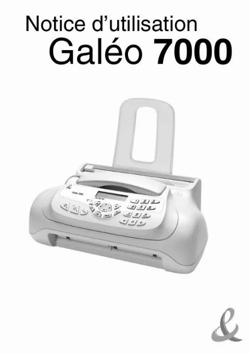 Mode d'emploi FRANCE TELECOM GALEO 7000