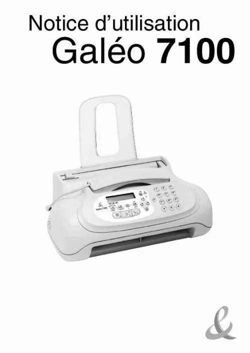 Mode d'emploi FRANCE TELECOM GALEO 7100