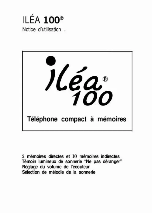 Mode d'emploi FRANCE TELECOM ILEA ILEA100