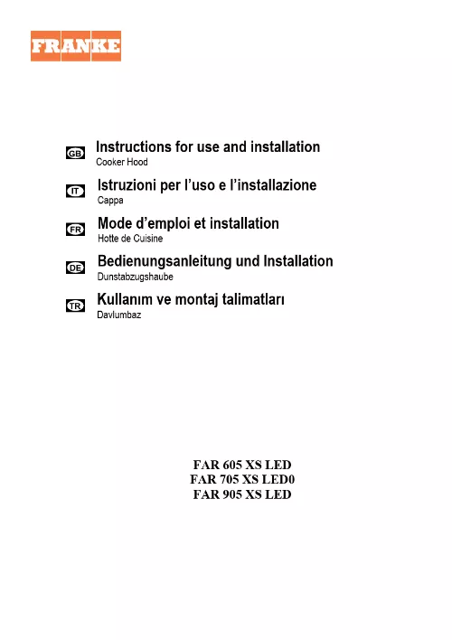 Mode d'emploi FRANKE ARCH FAR 905 XS D