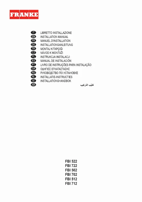 Mode d'emploi FRANKE FBI 522 XS