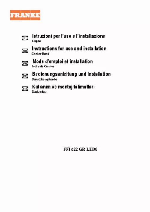 Mode d'emploi FRANKE FFI622GR