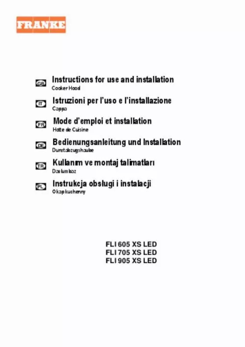 Mode d'emploi FRANKE FLI625