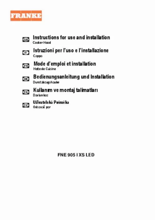 Mode d'emploi FRANKE FNE905XS