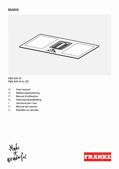 Mode d'emploi FRANKE MARIS 2.0 FMA 2.0 607 BK