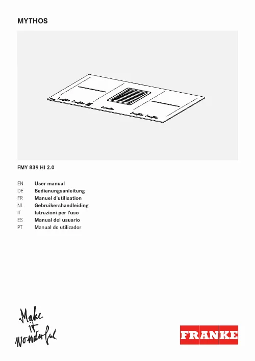 Mode d'emploi FRANKE MYTHOS FMY 606