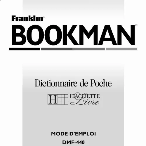 Mode d'emploi FRANKLIN DMF-440