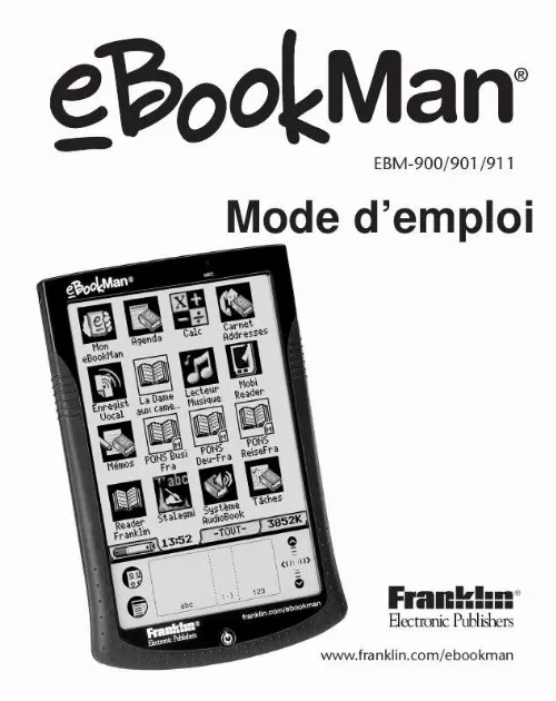 Mode d'emploi FRANKLIN EBM-911