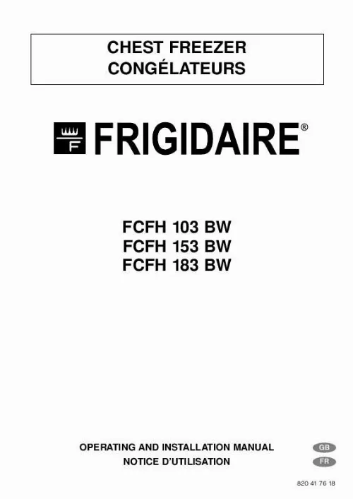 Mode d'emploi FRIGIDAIRE FCFH153BW