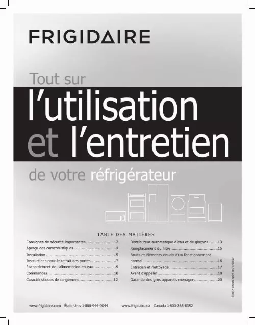 Mode d'emploi FRIGIDAIRE FGHC2345LF