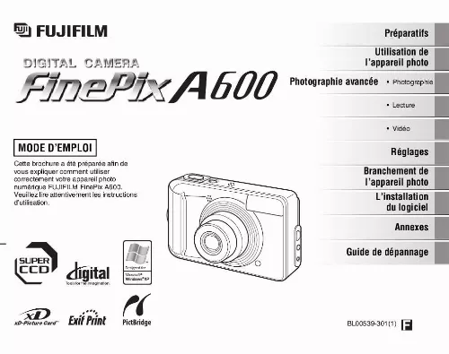 Mode d'emploi FUJIFILM A600