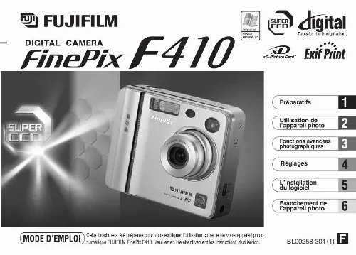 Mode d'emploi FUJIFILM F410