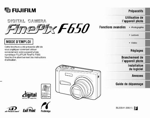 Mode d'emploi FUJIFILM F650