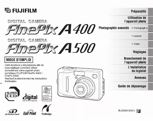 Mode d'emploi FUJIFILM FINEPIX A500