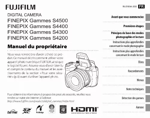 Mode d'emploi FUJIFILM FINEPIX S4500