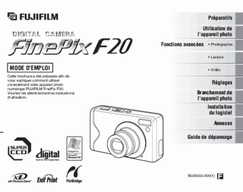 Mode d'emploi FUJIFILM FINEPIX F20