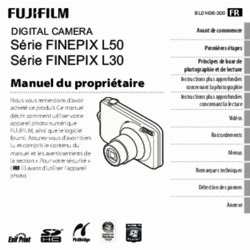 Mode d'emploi FUJIFILM FINEPIX L30