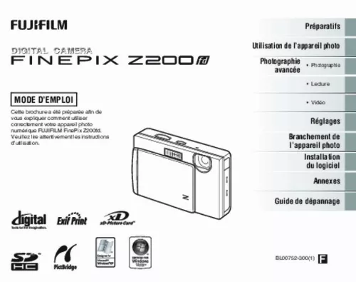 Mode d'emploi FUJIFILM FINEPIX Z200FD