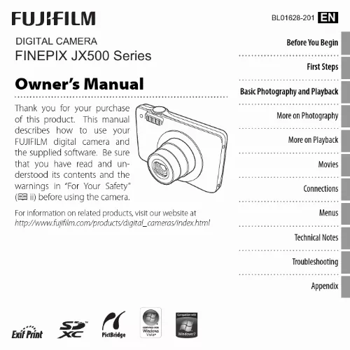 Mode d'emploi FUJIFILM JX580