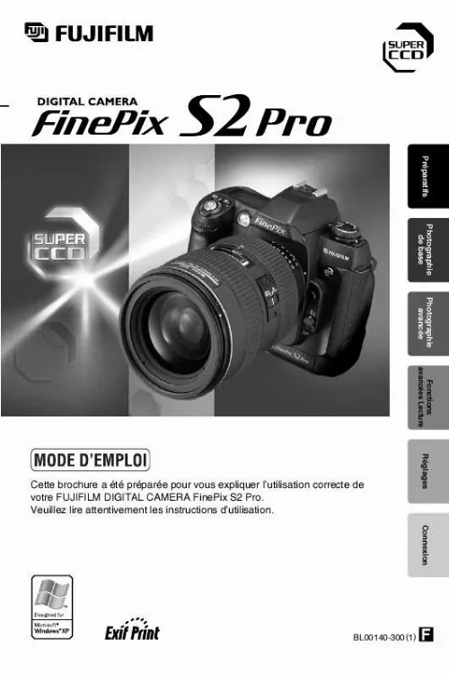 Mode d'emploi FUJIFILM S2 PRO